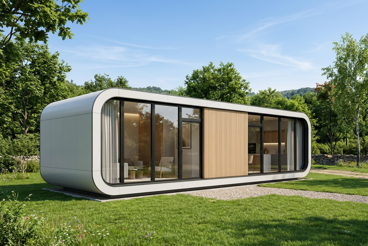 Cabine modular Apple Cabin Modelo Conforto 40 — T1 · 40 pés